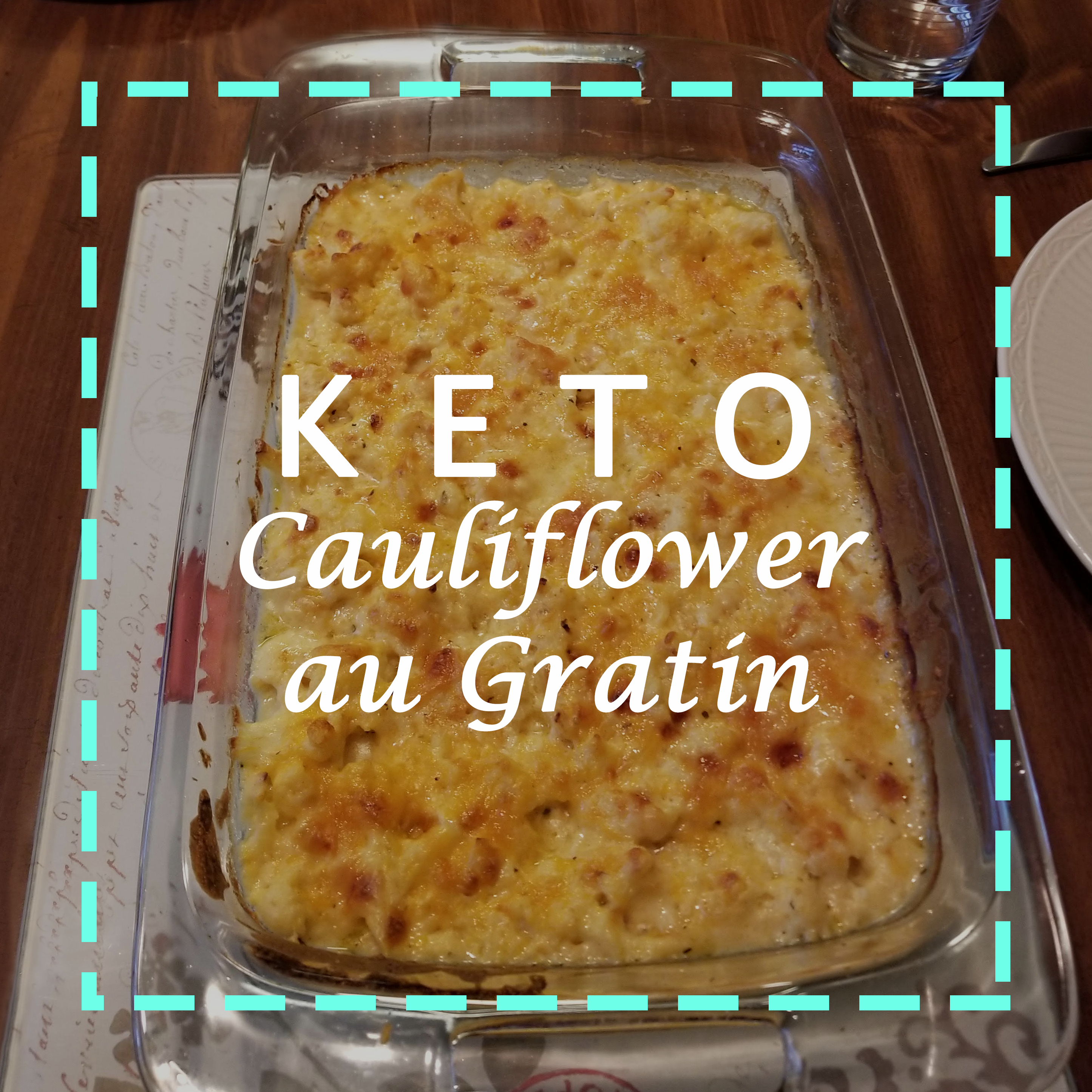 Vegetarian keto cauliflower au gratin