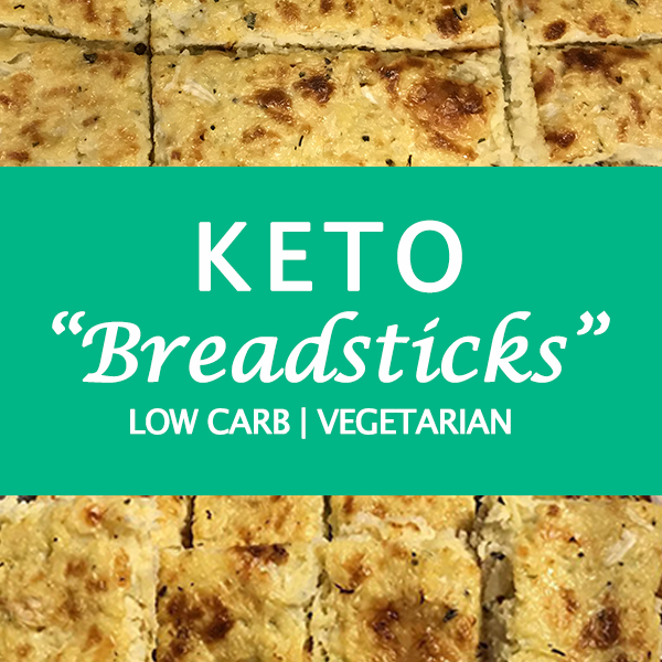 Low carb/keto cheesy cauliflower breadsticks